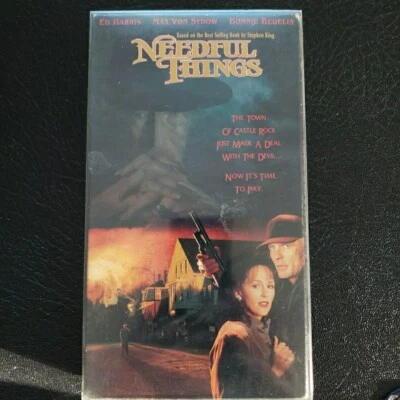 Needful Things (VHS 1994) Max von Sydow, Ed Harris, Bonnie Bedelia, Stephen King - Image 1 of 4