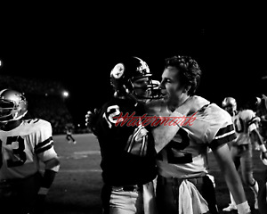 NFL Super Bowl XIII Steelers Terry Bradshaw Cowboys  Roger Staubach 8 X 10 Photo
