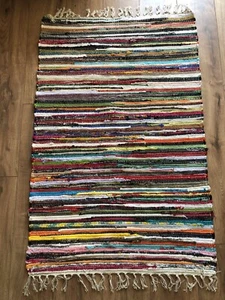 Chindi Rag Rug Runner 75cm x 120cm - Picture 1 of 4