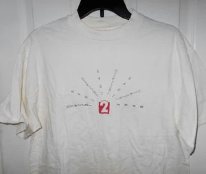 Vintage Channel News 2 vintage t-shirt LRG Single Stitch 90s Hanes Beefy - Picture 1 of 14