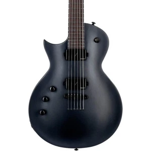ESP LTD EC-1000 Baritone Left-Handed Electric Guitar Charcoal Metallic Satin - Picture 1 of 5