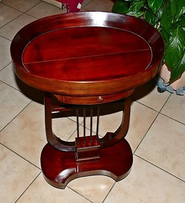 Table Lyre d'appoint style Directoire en Acajou debut XIXeme - Photo 1/4