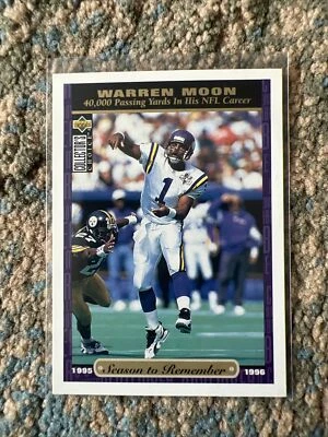 1996 Upper Deck Season To Remember Warren Moon #65 Vikings - Image 1 of 2