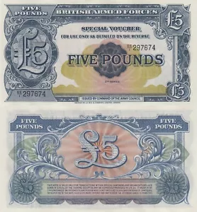 UK/Great Britain/British Armed Forces 5 Pounds (1958) - pM23 UNC - Picture 1 of 3