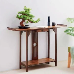 Industrial Console Table Drawer Hallway Vintage Wooden Sideboard Storage Table - Picture 1 of 18