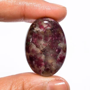 Natural Lepidolite Oval Shape Cabochon Loose Gemstone 44 Ct. 31X22X7 mm D-2364 - Picture 1 of 1