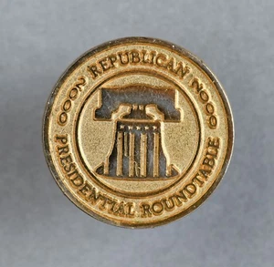 2000 Republican Presidential Roundtable Pin Pinback (depicting Liberty Bell) - Picture 1 of 2