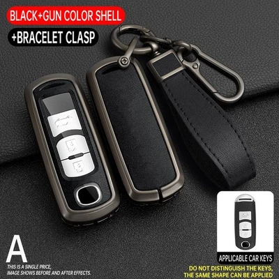 Key Fob Case Cover Key Chain For Mazda 2 3 6 CX3 CX5 CX-9 MX-5 Toyota Yaris iA - Image 1 of 4