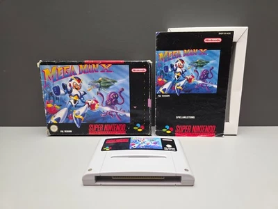 MEGA MAN X SUPER NINTENDO PAL/NOE OVP CIB BOXED SNES KULT GAME - Bild 1 von 4