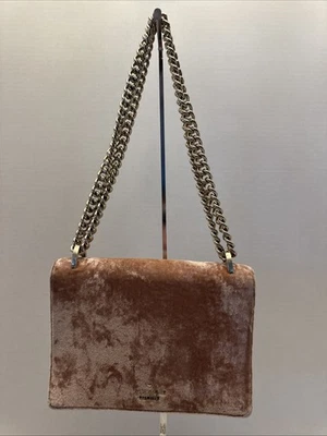 Kate Spade Blush Fur Silver Chain Crossbody Bag Purse - Image 1 of 4