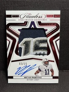 Parche Automático Micah Parsons 2023 Flawless Star Swatch Rubí/15 150 Años Penn State - Imagen 1 de 3