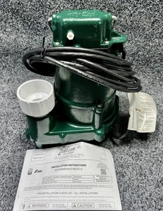 Zoeller N153-D 153-0018 Effluent Sump Pump, 1/2 HP, 115V, Submersible, 1-1/2" - Picture 1 of 5