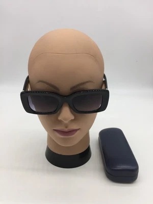 Chanel Women’s Black Full Rim Frame Designer Sunglasses 50-20-145 Blue Lenses - Image 1 of 4