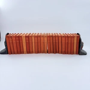 Antique Thomas Nelson 24 V. Book Set Dickens X11 Walter Scott X11 Hugo X2 - Picture 1 of 14