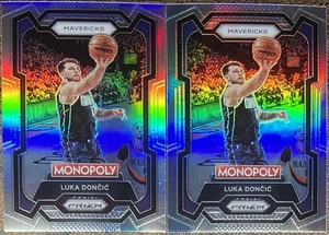 Lot (2) 2023-24 Panini Prizm Monopoly Luka Doncic Silver Prizm #22 Mavericks - Picture 1 of 2