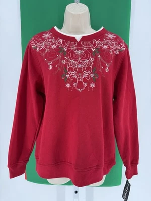 Sudadera Shenanigans Nueva Con Etiquetas Roja/Blanca Bordada Talla M Acogedora Vacaciones Novedad Suave Foto 1 de 4