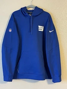 Men’s 2XL NWOT New York Giants Nike Therma Fit Pullover Hoodie Blue - Picture 1 of 10