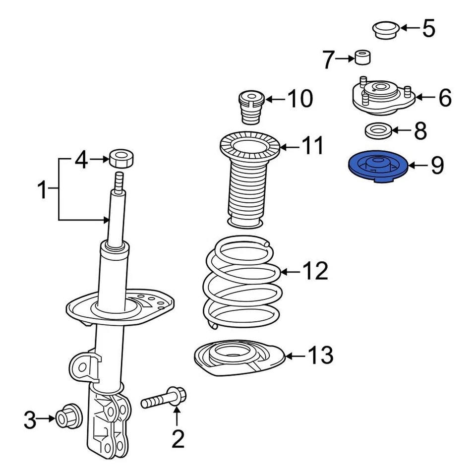 For Toyota Corolla iM 17-18 Toyota 4804442010 Front Upper Coil Spring Insulator Foto 1 de 1