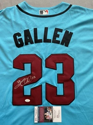 ARIZONA DIAMONDBACKS ZAC GALLEN AUTOGRAPH BLUE #23 NIKE JERSEY JSA CD81144 - Image 1 of 4