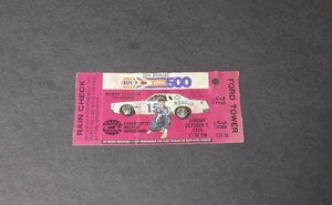 Boleto National 500 1979 talón Cale Yarborough 62ª victoria boleto vintage NASCAR  - Imagen 1 de 4