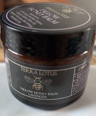Terra Lotus Honey Lavendar Organic Tallow Balm, Made in USA - Image 1 of 2
