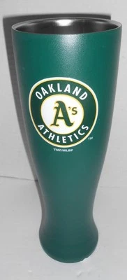 Vaso de cerveza Pilsner de 10" de metal con licencia Oakland A's Athletics nuevo de colección S73 Foto 1 de 3