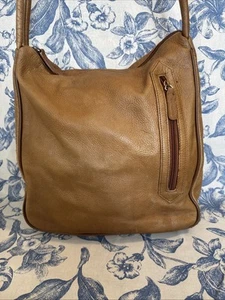 VTG Tignanello - Camel Beige Soft Leather - Tote/Top Handle Bag/Purse - Large - Picture 1 of 18