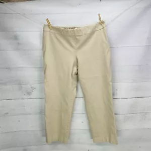 Chico's Damen beige khaki Seitenreißverschluss hoher Bund Stretch Knöchel Hose Größe 3-14/16 - Bild 1 von 9