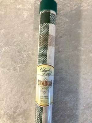 Charles Craft Cornerblock Cross Stitch Fabric Hunter/Tea/Nat 14 Count 15" x 15" - Image 1 of 4