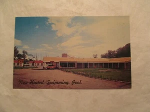 Cartolina Panguitch Utah Colonial Motel nuova piscina riscaldata UT - Foto 1 di 2