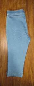 Kim Rogers Stretch Denim Pull-on Blue Capri Pants Size 12 P - Picture 1 of 3