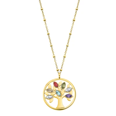 Collana Donna Lotus Style Acciaio Dorato Con Albero Della Vita LS2192/1/2 - Immagine 1 di 2