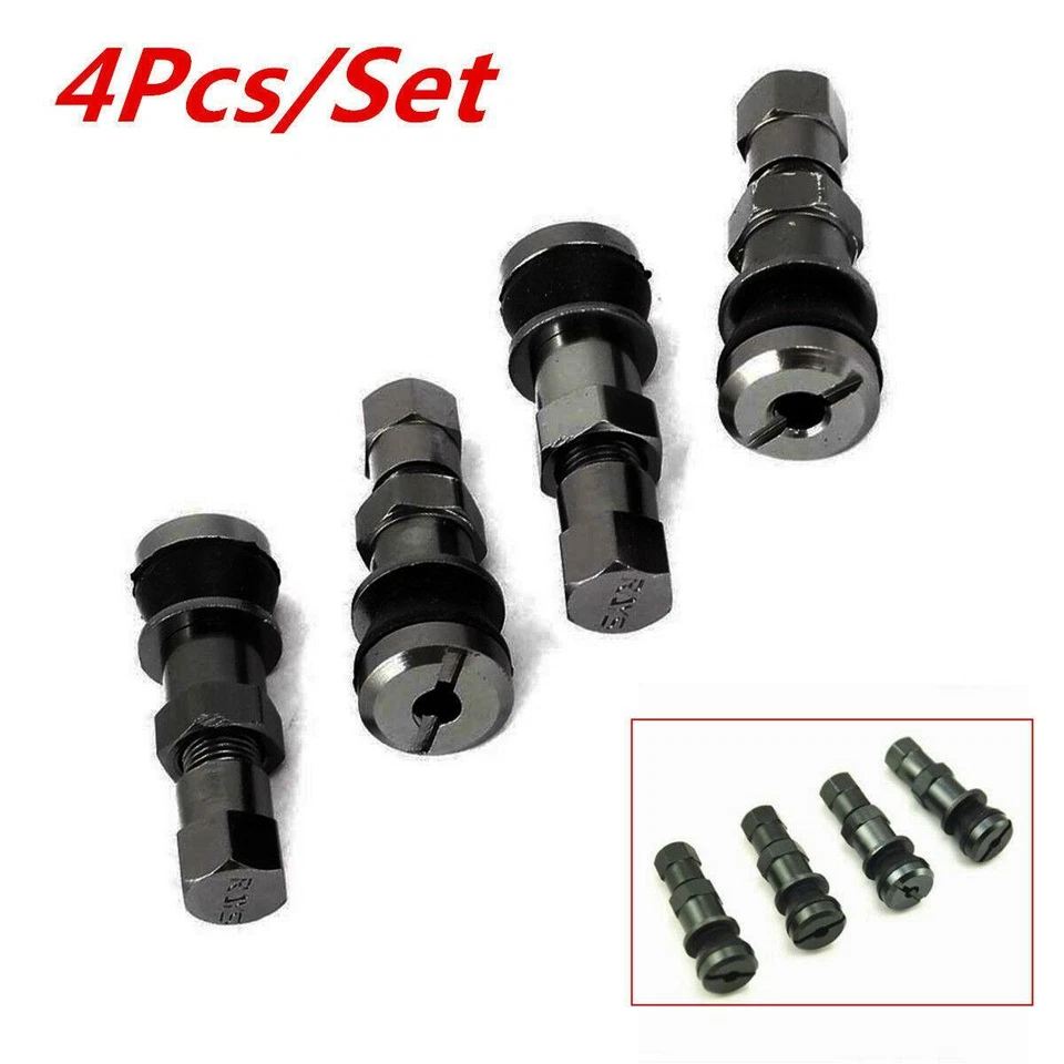 4pc Bolt-in Car Motorcycle Aluminum Tubeless Wheel Tire Valve Stem with Dust Cap - Изображение 1 из 4