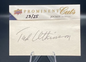 2009 Upper Deck Prominent Cuts Auto Ted Atkinson Jockey /15 HOF Horse Jockey - Picture 1 of 6