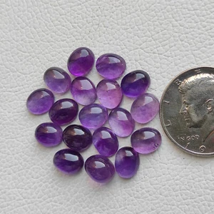 11X9 MM Oval designer purple amethyst gemstone 18pcs wholesale lot R11953 AU - Picture 1 of 5