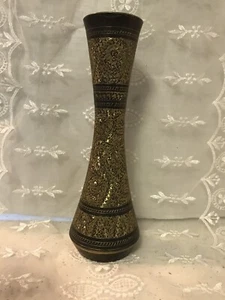 Handmade Brass Vase Decorative Flower Pot Metal Engraved Interior Decor Gold Art - Picture 1 of 10