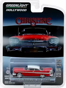 GREENLIGHT 44840-B HOLLYWOOD CHRISTINE 1958 PLYMOUTH FURY EVIL VERSION 140754 - Foto 1 di 2