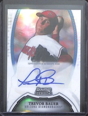 2011 Bowman Sterling Prospect Refractor Autograph #BSP-TB Trevor Bauer  - Image 1 of 2