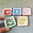 5Pcs 1:6 Dollhouse Miniatures Vintage China Dishes Plates Porcelain Tableware