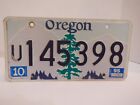 Vintage Oregon Tree Stamped Metal Utility Trailer License Plate - U145398