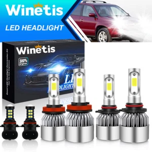 For Acura MDX 2005 2006 6x Bright White LED Headlights + Fog Lights Bulbs Kit - Picture 1 of 9