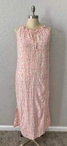 Neu mit Etikett! Gap Neckholder-Kleid vorne zum Binden rosa Blumen Rüschenausschnitt Midi lässig fließend Gr. XS - Bild 1 von 9