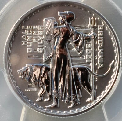 2001 Britannia Silver Proof £1 One Pound PCGS PR70 Deep Cameo 1/2oz TOP POP - Image 1 of 4