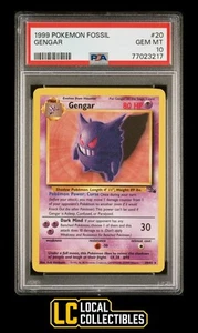 Gengar 20/62 1999 Fossil Unlimited PSA 10 GEM MINT - Picture 1 of 3