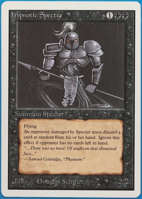 Hypnotic Specter Unlimited NM Black Uncommon MAGIC CARD (ID# 506599) ABUGames - Image 1 of 2