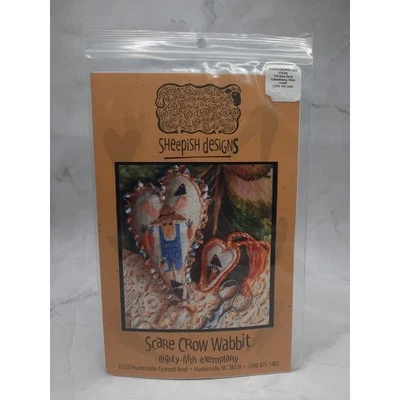 Sheepish Designs Cross Stitch Pattern Scare Crow Wabbit Vintage 2000 - Image 1 of 3