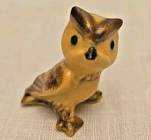 Búho cornudo porcelana miniatura vintage Hagen-Renaker 1,25" de alto - Imagen 1 de 9