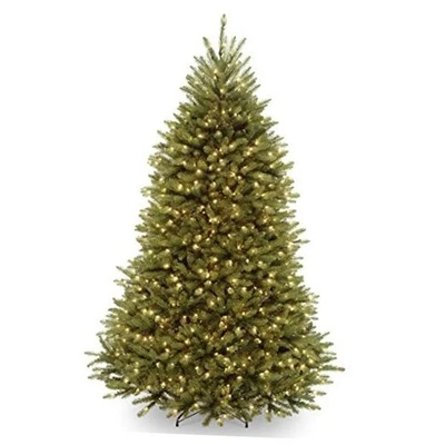  Pre-Lit Artificial Full Christmas Green, Dunhill Fir, White 6ft 6in Tree - Image 1 of 4