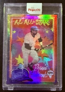 2021 Topps Project70 Reggie Jackson #428 By RISK Rainbow Foil 29/70 - Picture 1 of 3