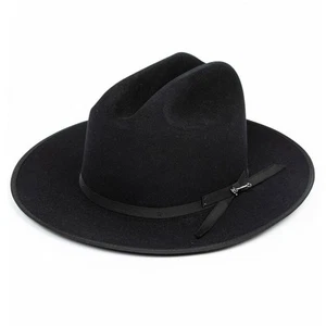 STETSON Unisex Open Road 6X Fur Felt Handmade Cowboy Hat w/ Leather Sweatband - Picture 1 of 9